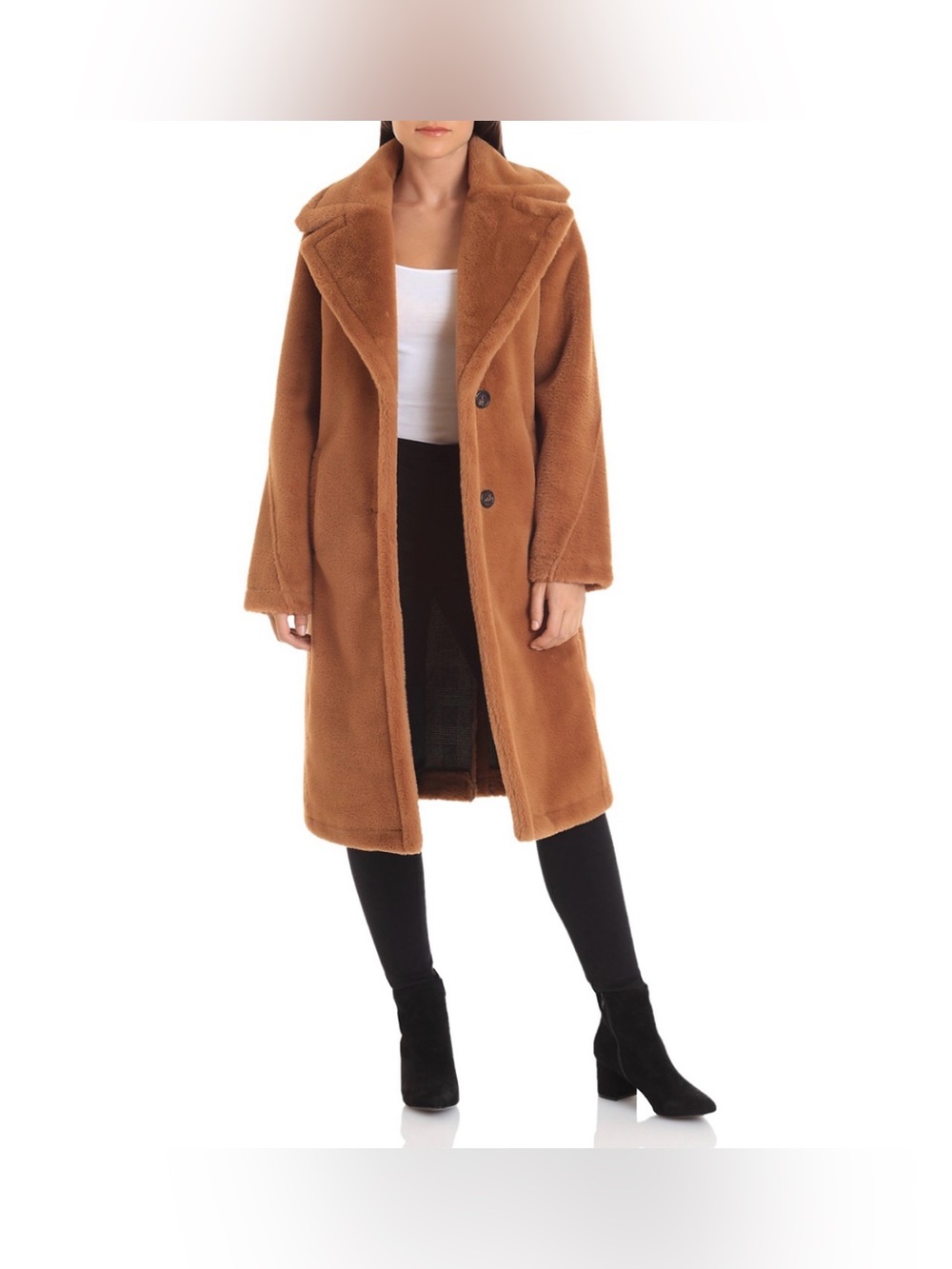 Urban Outfitters x Avec Les Filles Notched Collar Bonded Faux Fur Coat XL - Picture 4 of 10